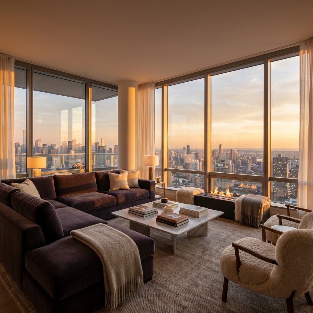 Ekskluzywny salon z widokiem